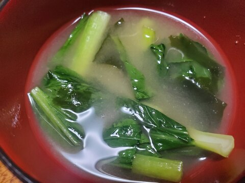 チンゲン菜の味噌汁